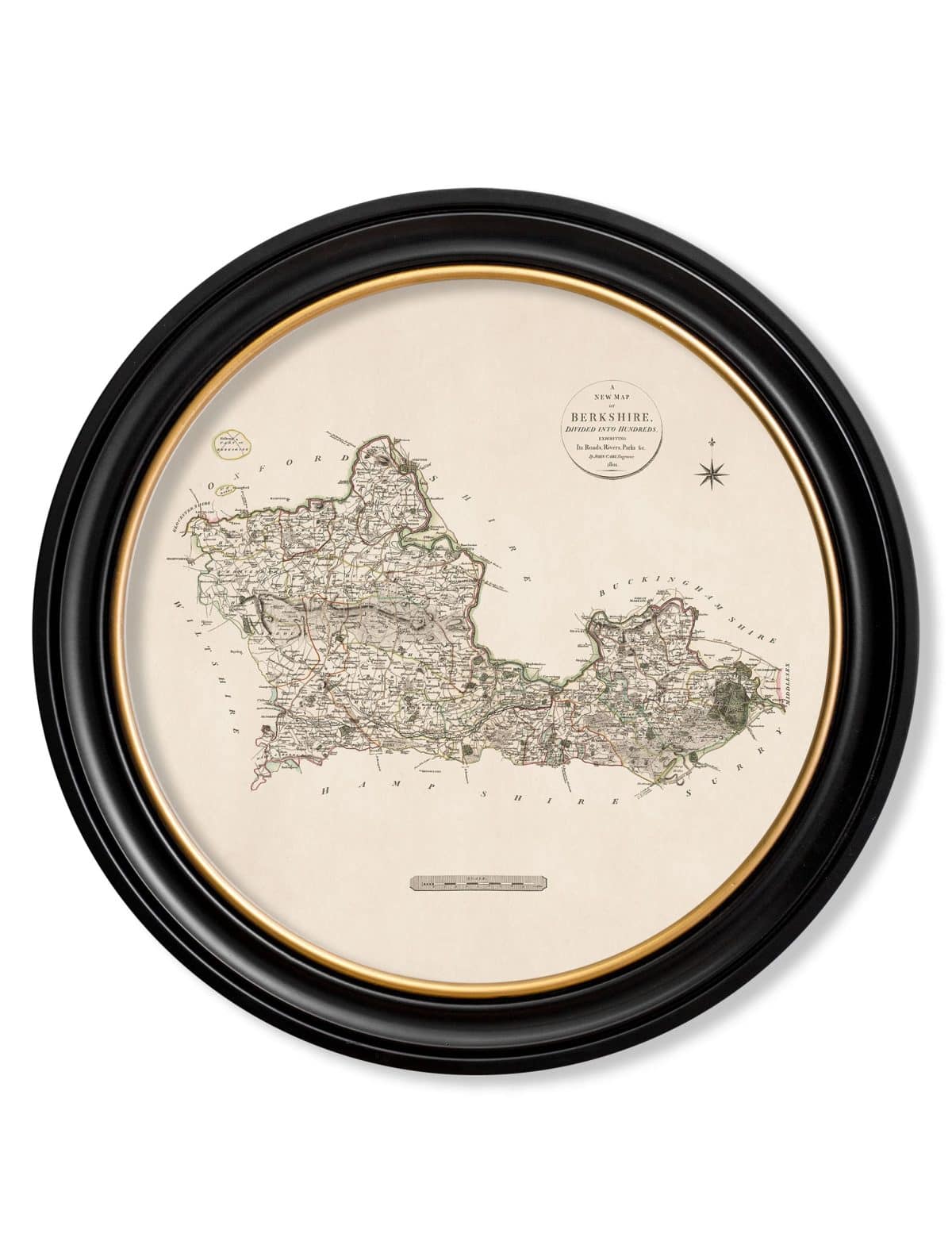 County Maps of England - Round