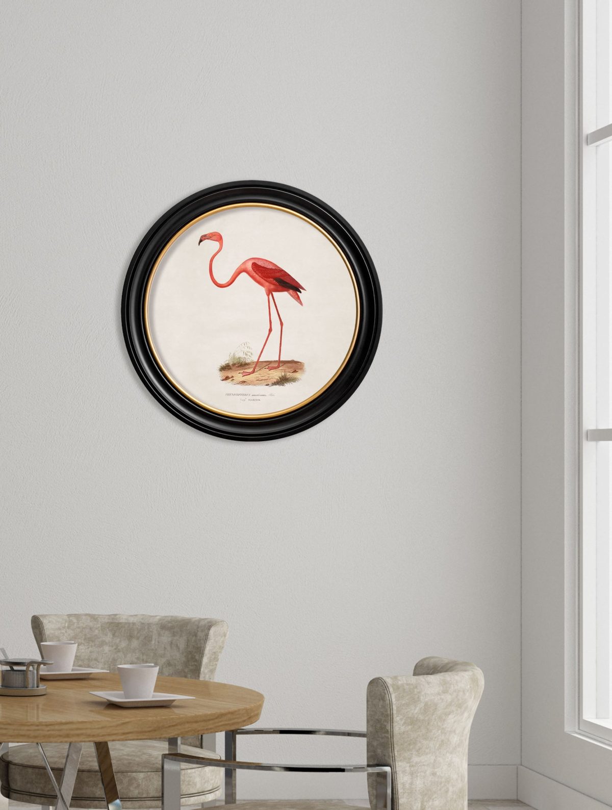 Flamingo - Round Frame