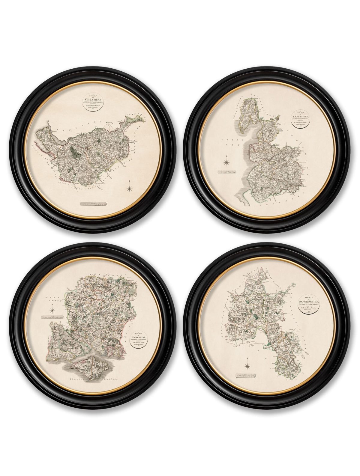 County Maps of England - Round
