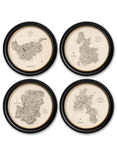 County Maps of England - Round