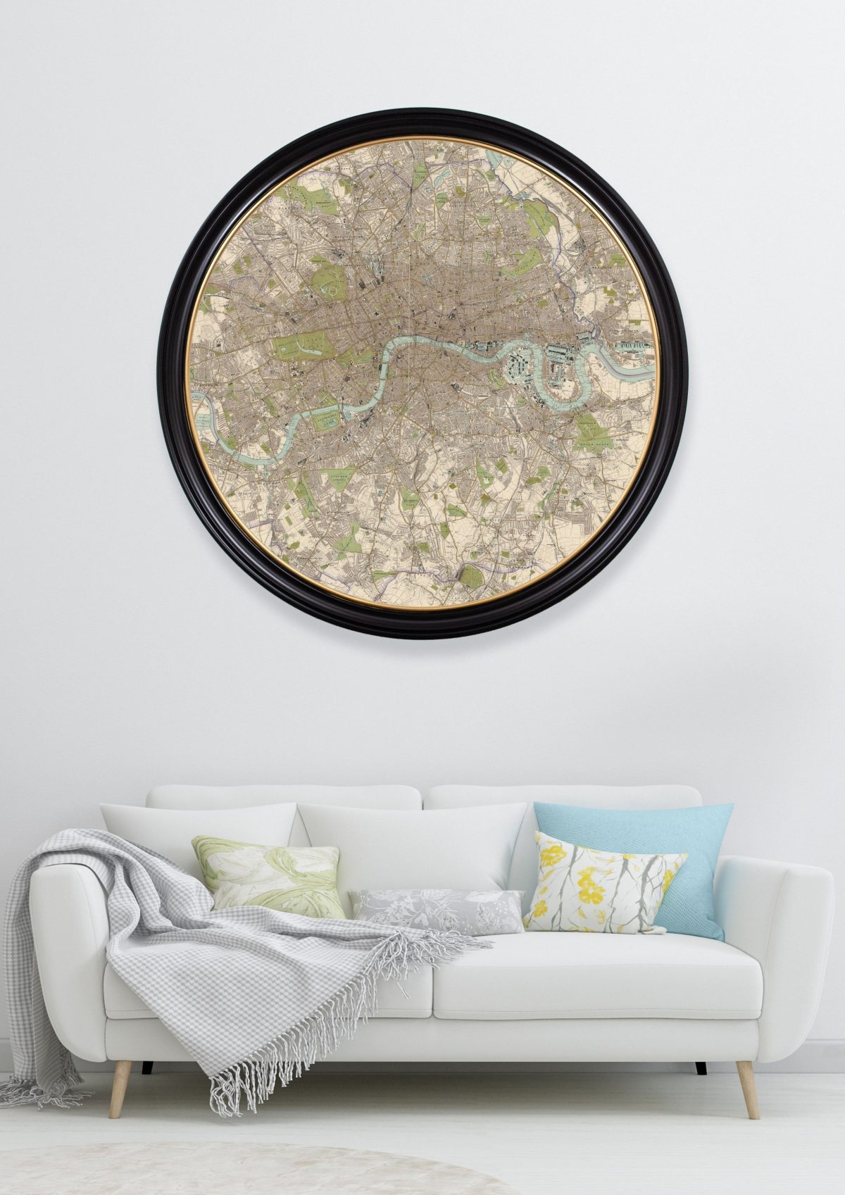 Map of London - Round Frame