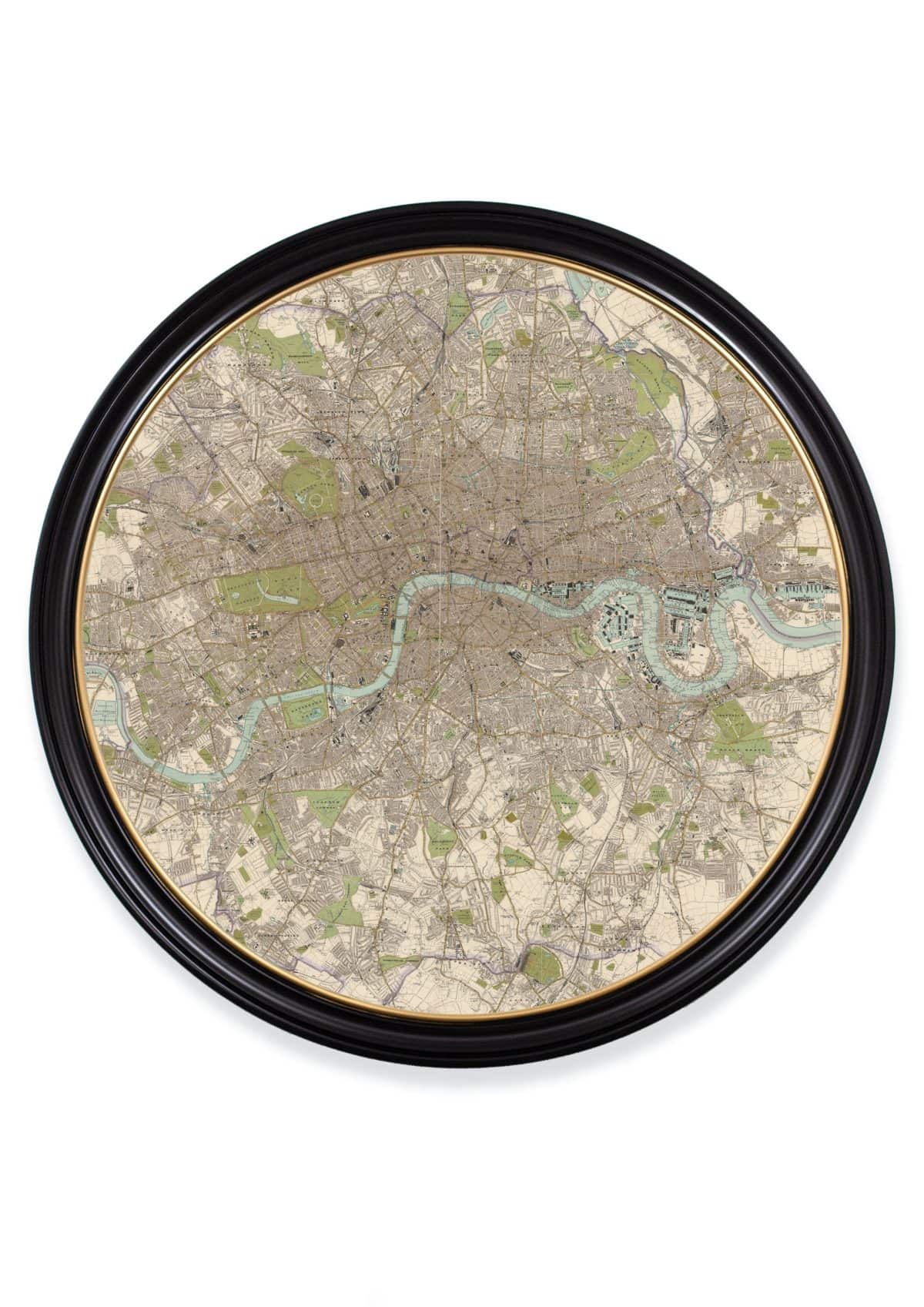Map of London - Round Frame