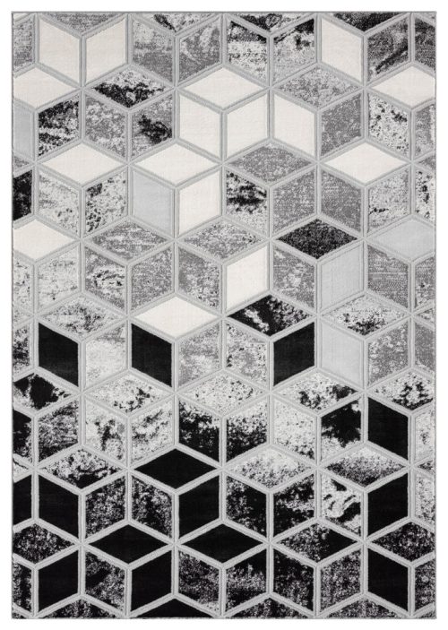 Vogue Rug, Grey Cubes