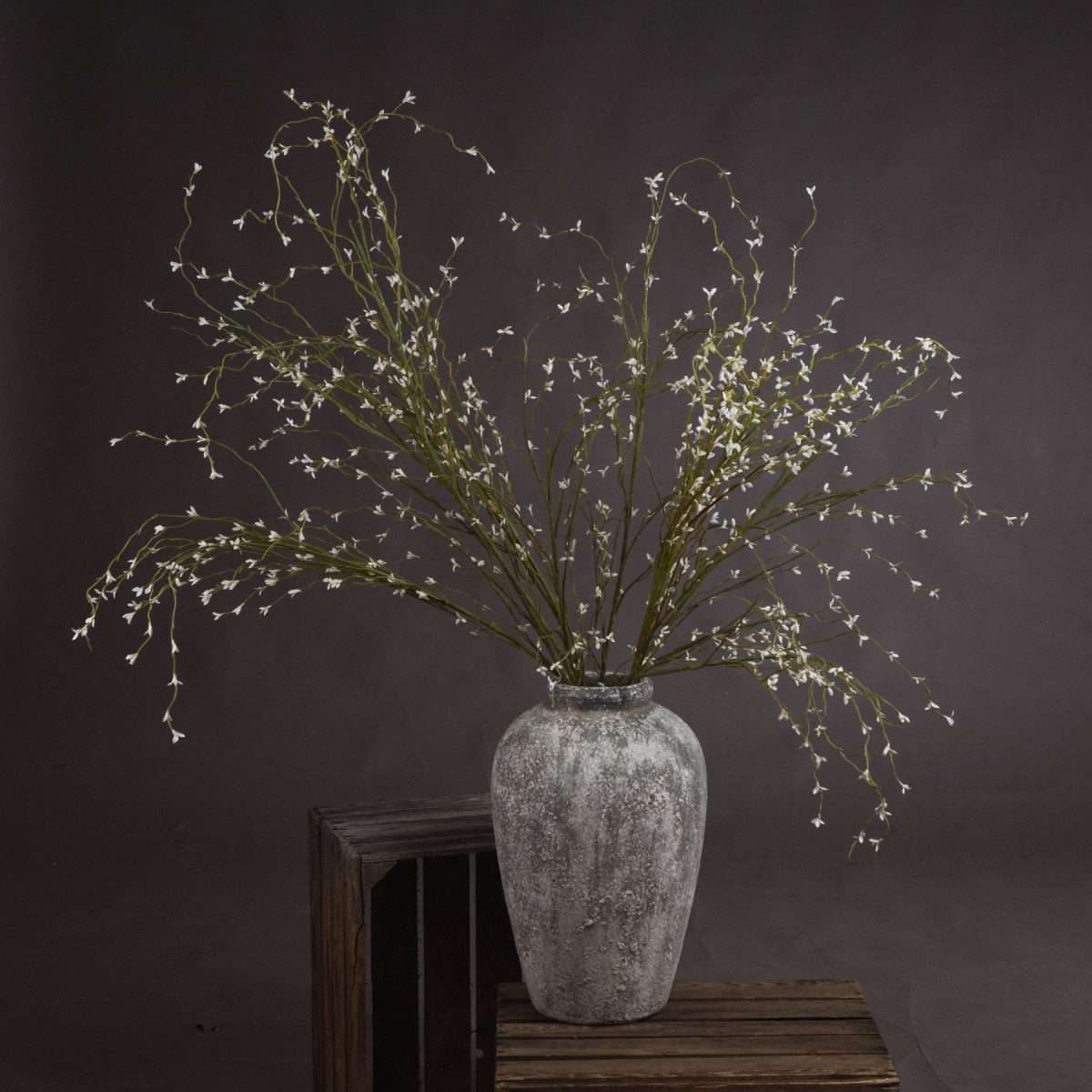 Artificial Willow Spray, White - 112cm x 15cm