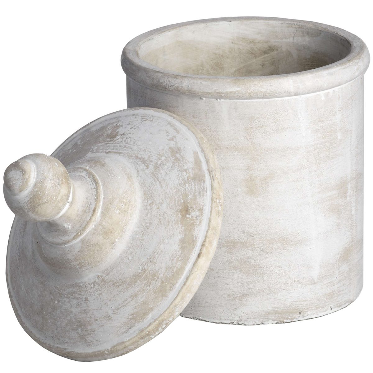 Large Antique White Cannister - 31cm x 19cm