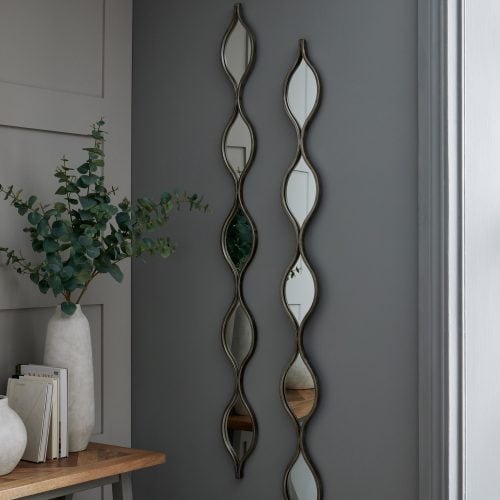 Trieste Mirror, Silver Finish - 146cm x 13cm