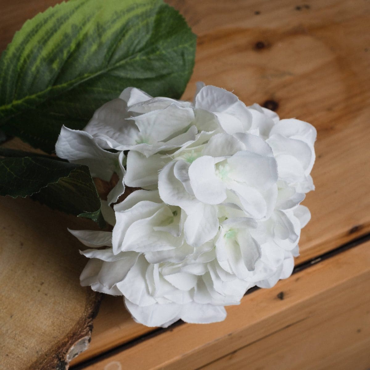 Artificial Hydrangea, White - 71cm x 15cm