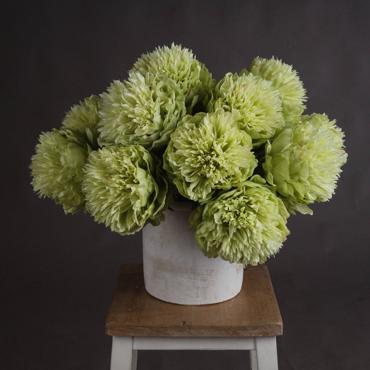 Artificial Peony, Green - 43cm x 15cm
