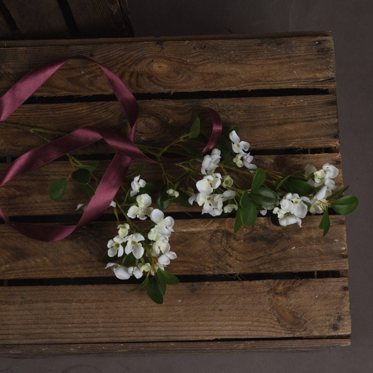 Artificial Spring Mock Orange Flower, White - 92cm x 13cm