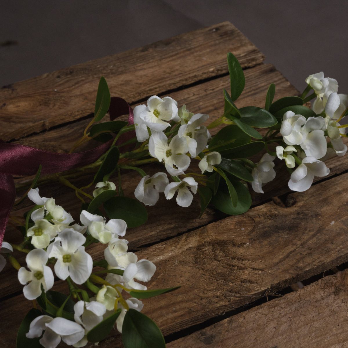 Artificial Spring Mock Orange Flower, White - 92cm x 13cm