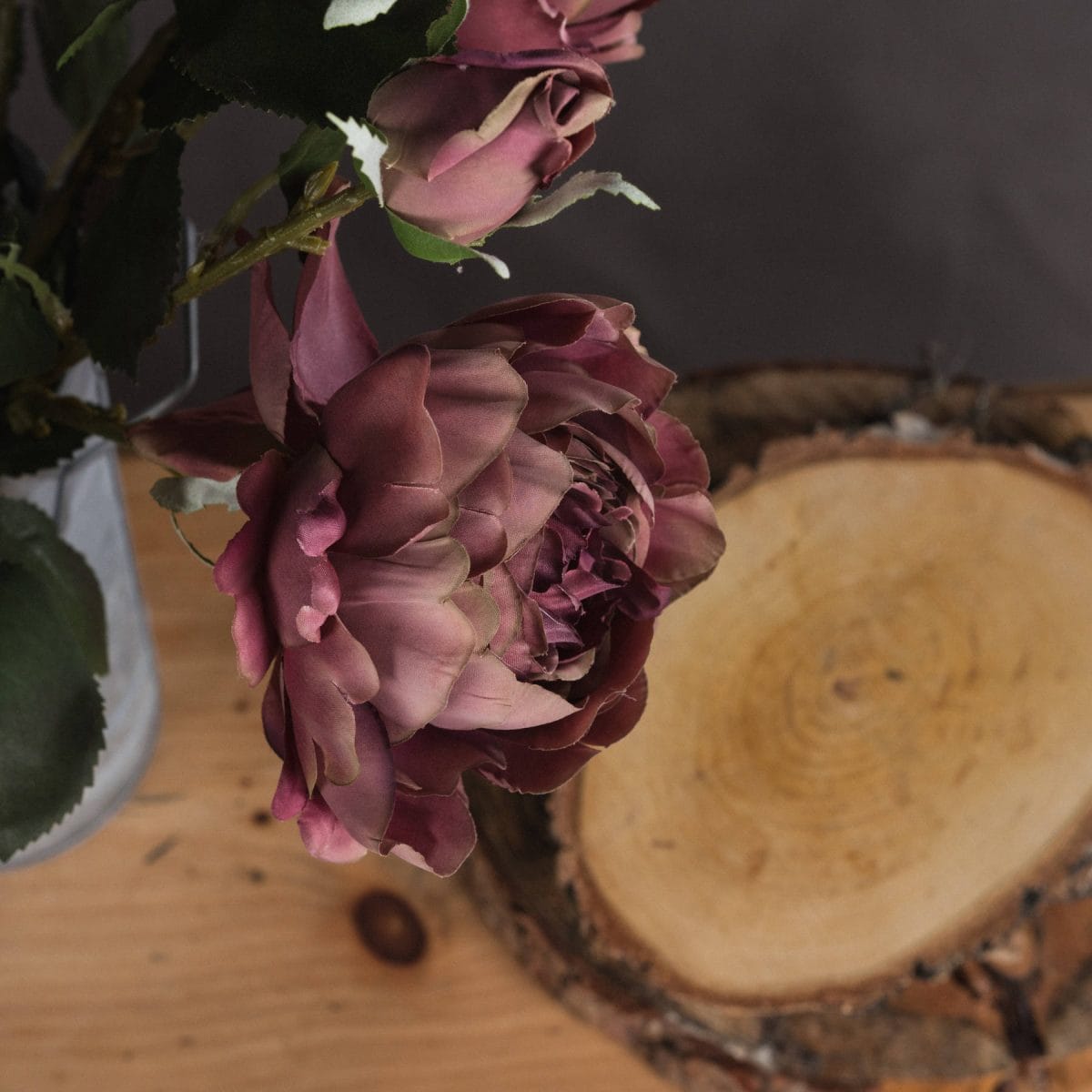Artificial Spray Rose Peony, Dusty Pink - 50cm x 13cm