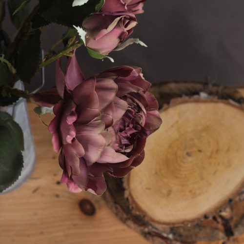 Artificial Spray Rose Peony, Dusty Pink - 50cm x 13cm