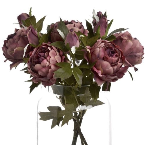 Artificial Spray Rose Peony, Dusty Pink - 50cm x 13cm