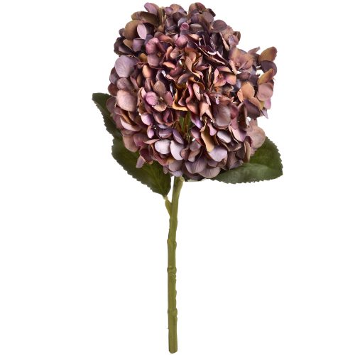 Artificial Hydrangea, Rich Coffee - 42cm x 18cm