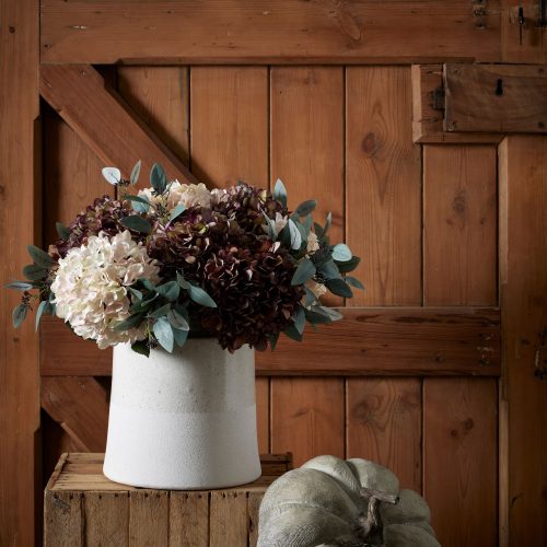 Artificial Hydrangea, Rich Coffee - 42cm x 18cm