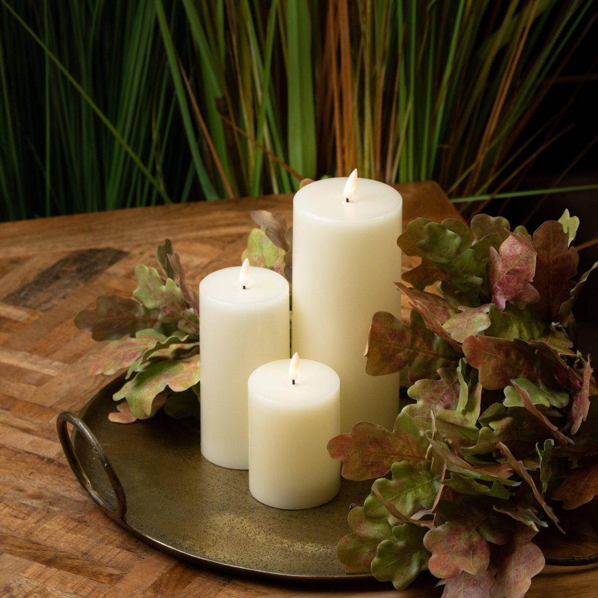 Signature Collection Natural Glow LED Candle, Cream - 15cm x 7cm