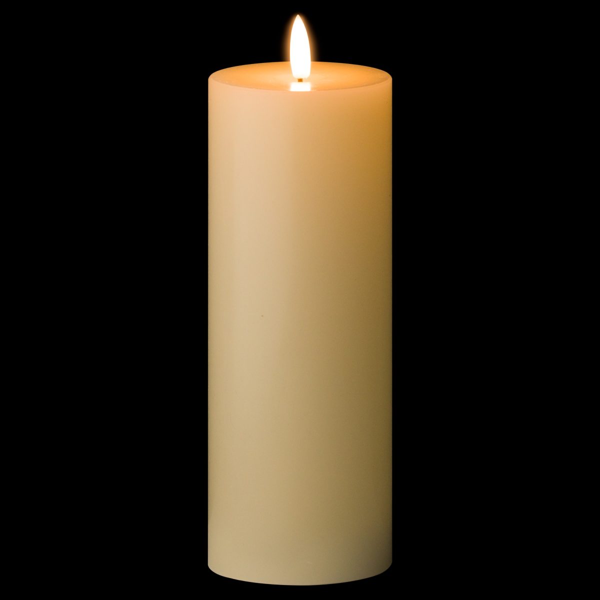 Signature Collection Natural Glow LED Candle, Cream - 20cm x 7cm