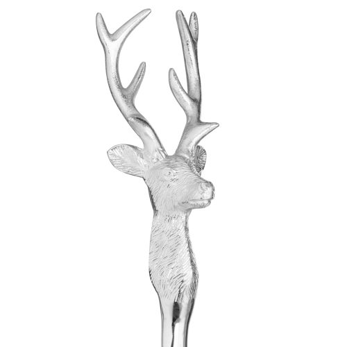 Silver Nickel Stag Head Shoe Horn - 53cm x 10cm