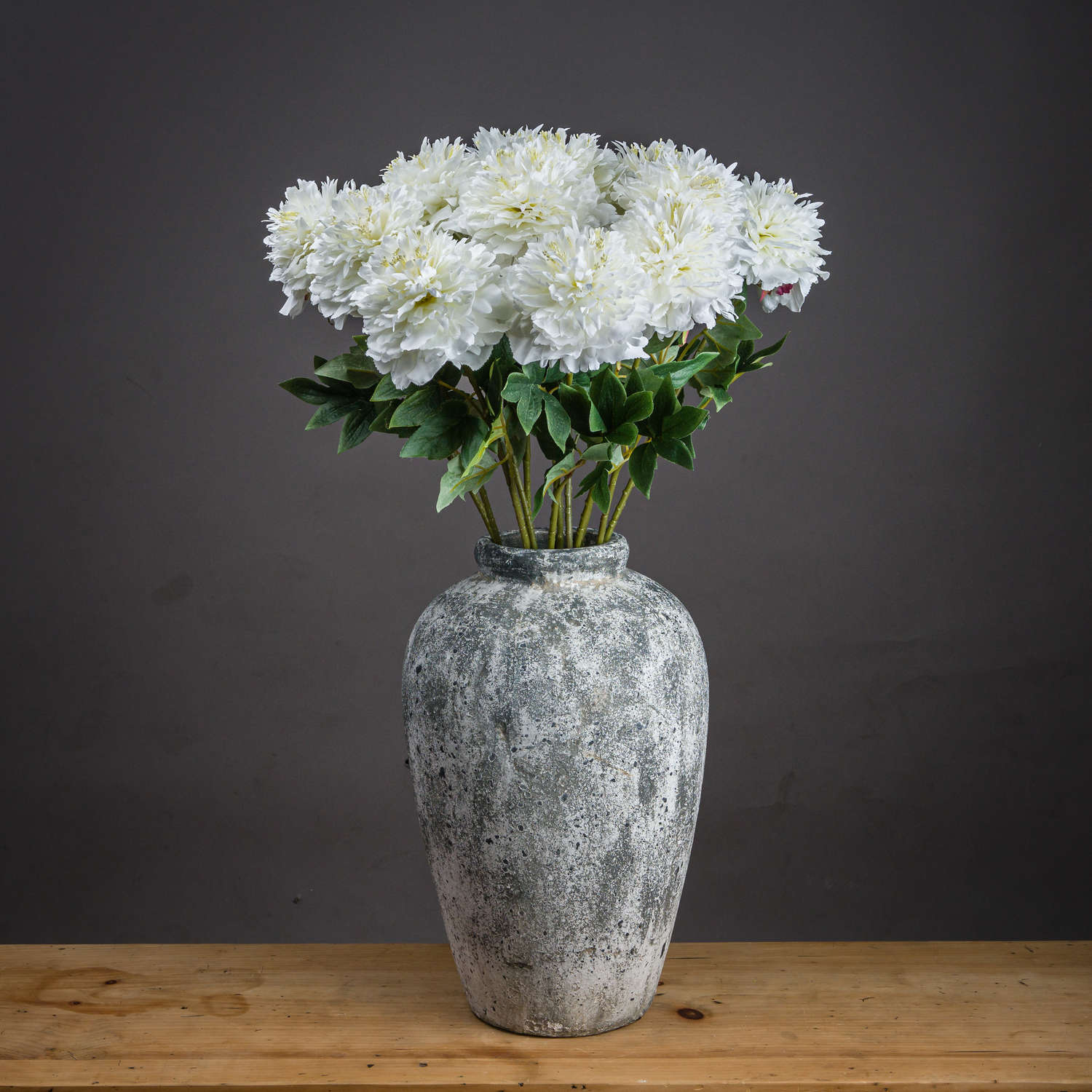 20208.jpg Artificial Classic Peony, White - 69cm x 13cm
