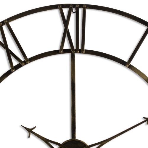 Harris Large Skeleton Clock, Antique Brass - 100cm x 100cm