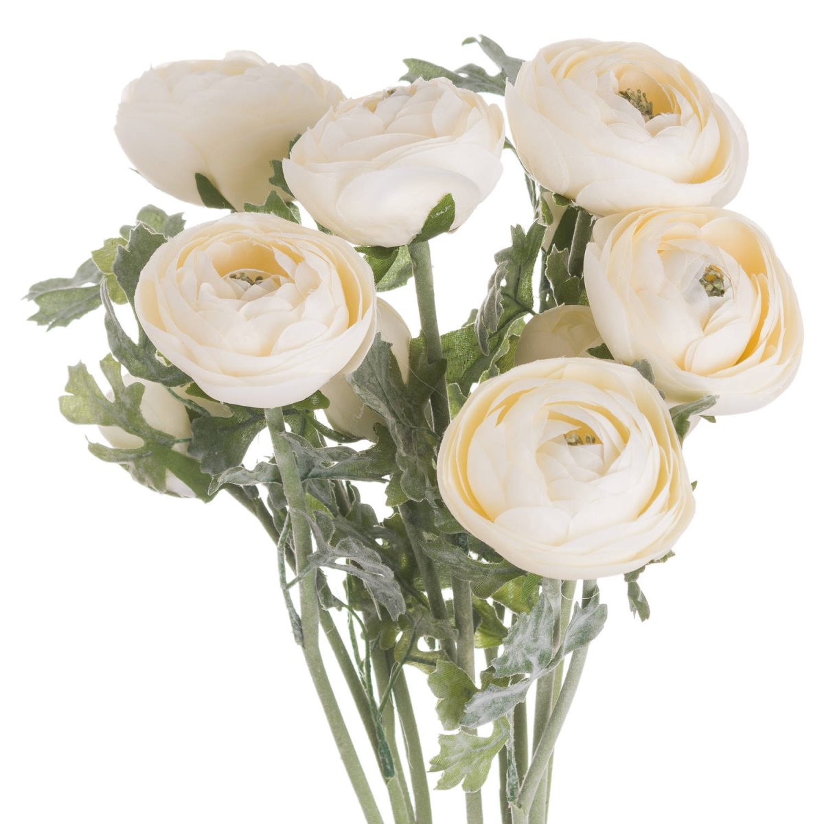 Artificial Ranunculus, Soft Cream - 58cm x 25cm