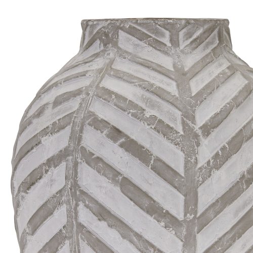 Varallo Geometric Vase, Stone (36cm x 30cm)