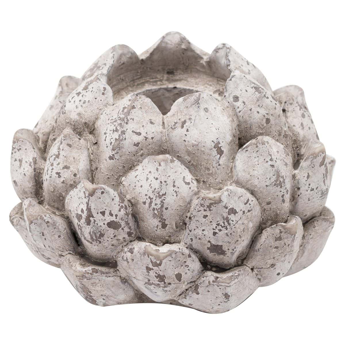 Cromer Stone Effect Acorn Tea Light Holder - 12cm x 18cm