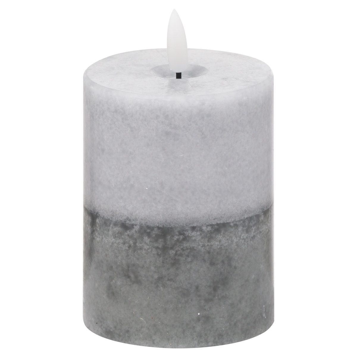 Signature Collection Natural Glow LED Candle, Stone - 10cm x 7cm