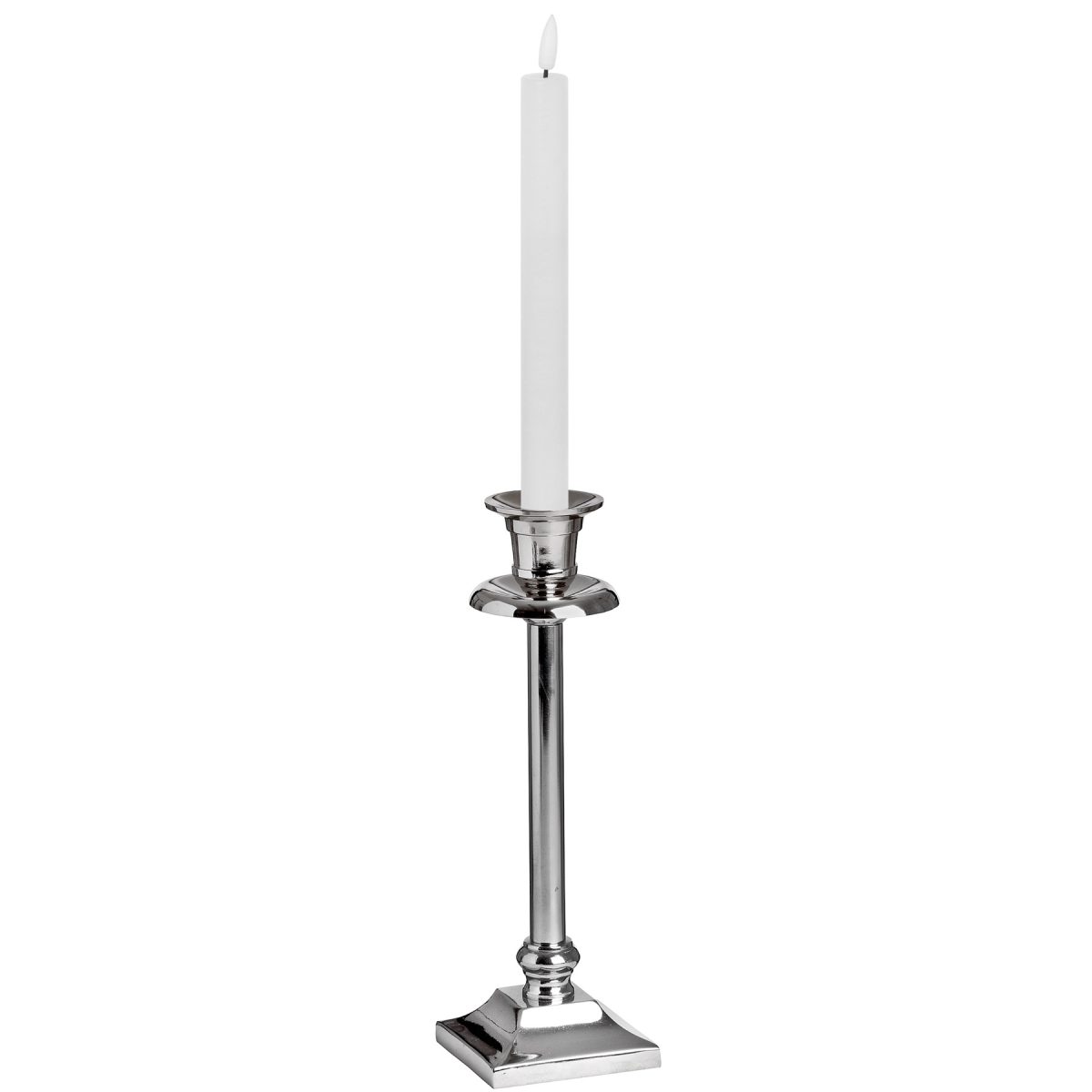 Signature Collection Natural Glow LED Dinner Candles, White - 25cm x 2cm