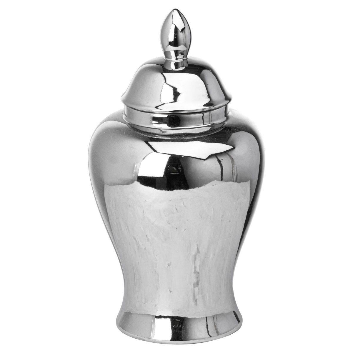 Trofa Ginger Jar, Chrome (28cm x 13cm)