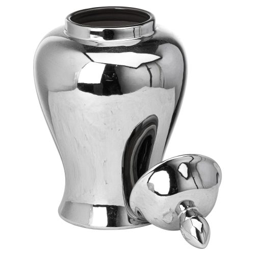 Trofa Ginger Jar, Chrome (28cm x 13cm)