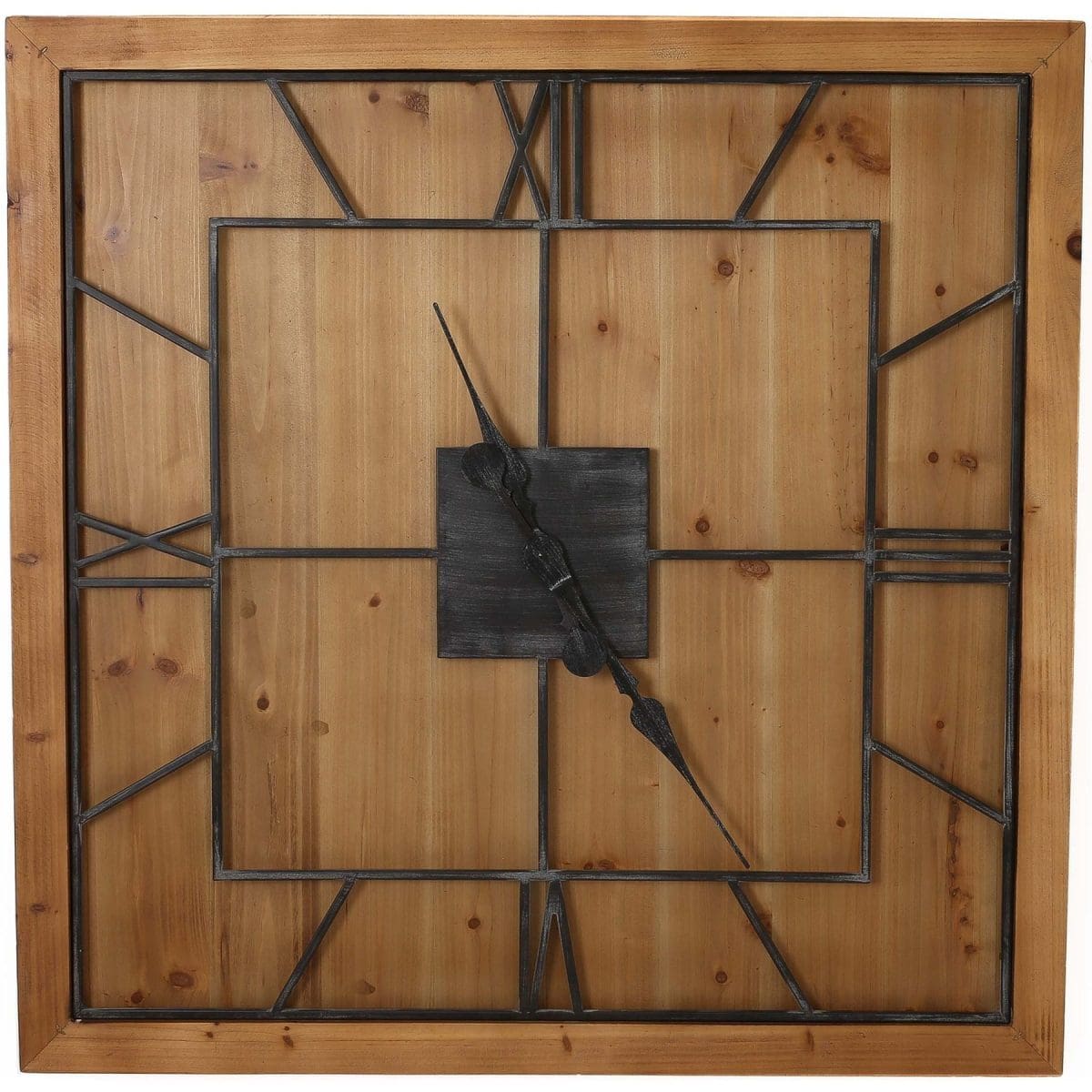 Anza Square Wooden Wall Clock