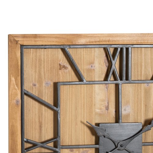 Anza Square Wooden Wall Clock