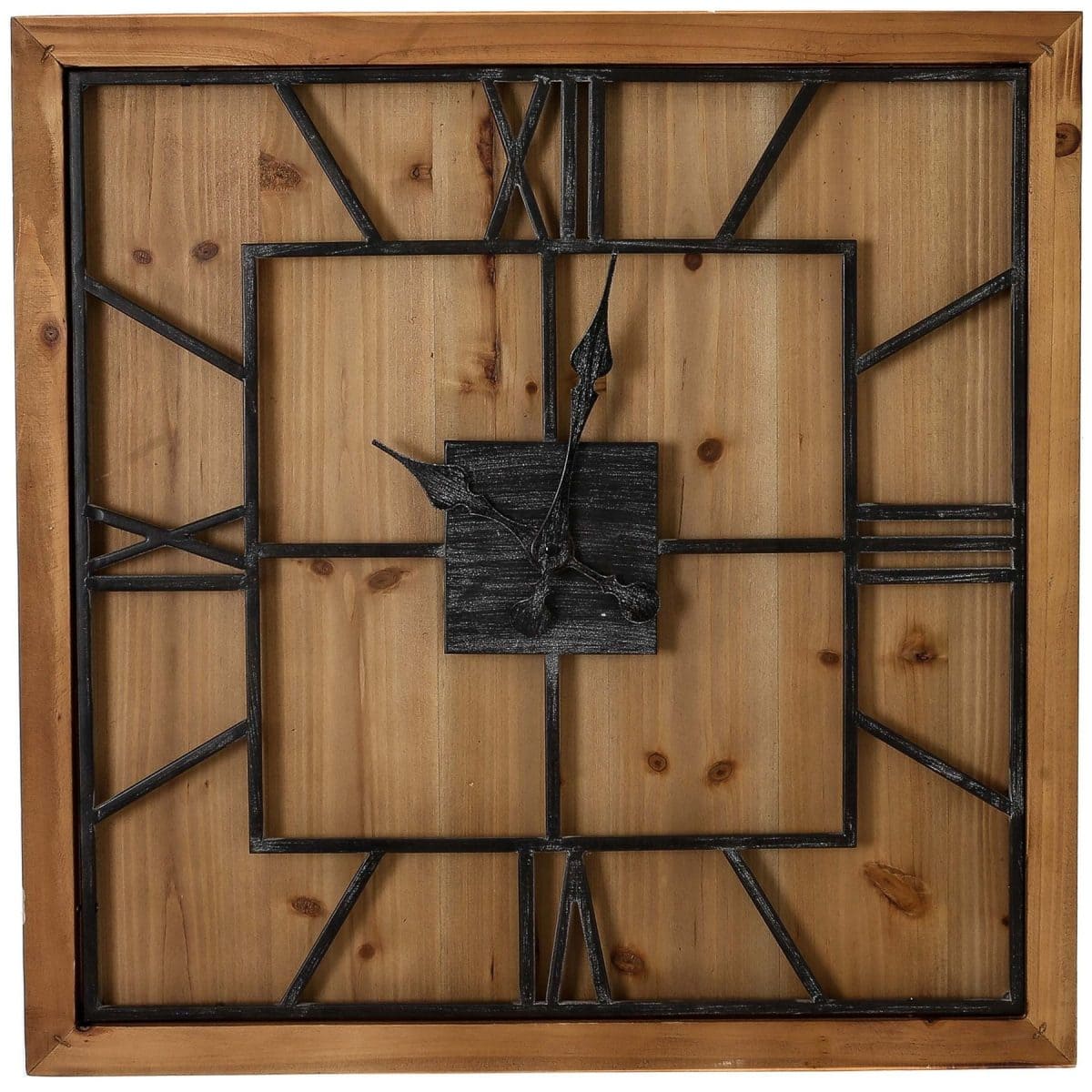 Anza Square Large Wooden Wall Clock