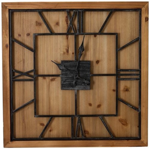 Anza Square Large Wooden Wall Clock