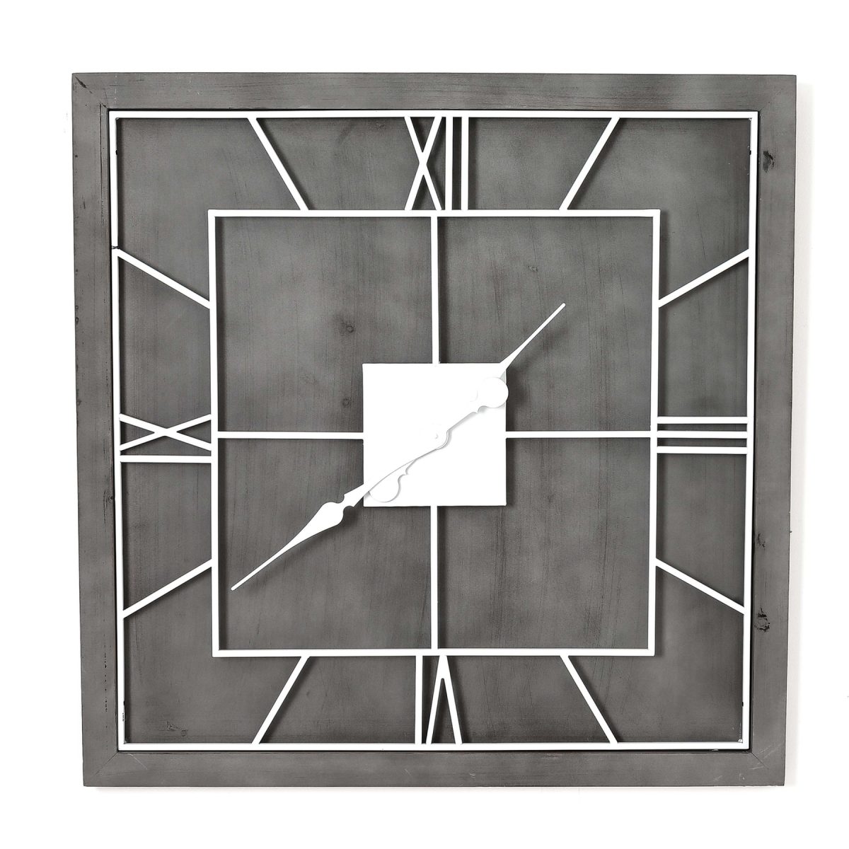 Anza Grey Square Wall Clock