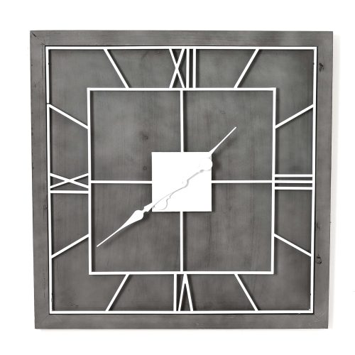 Anza Grey Square Wall Clock