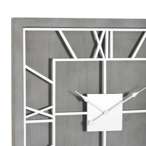 Anza Grey Square Wall Clock