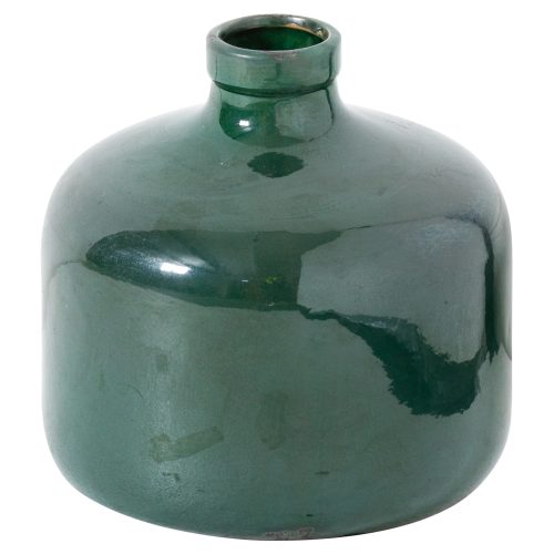 Adana Glazed Vase, Emerald (29cm x 29cm)
