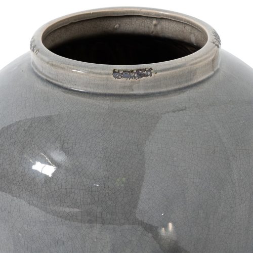 Adana Glazed Vase, Grey (37cm x 37cm)
