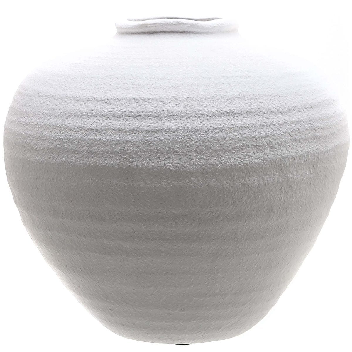 Archena Texture Vase, White (26cm x 28cm)