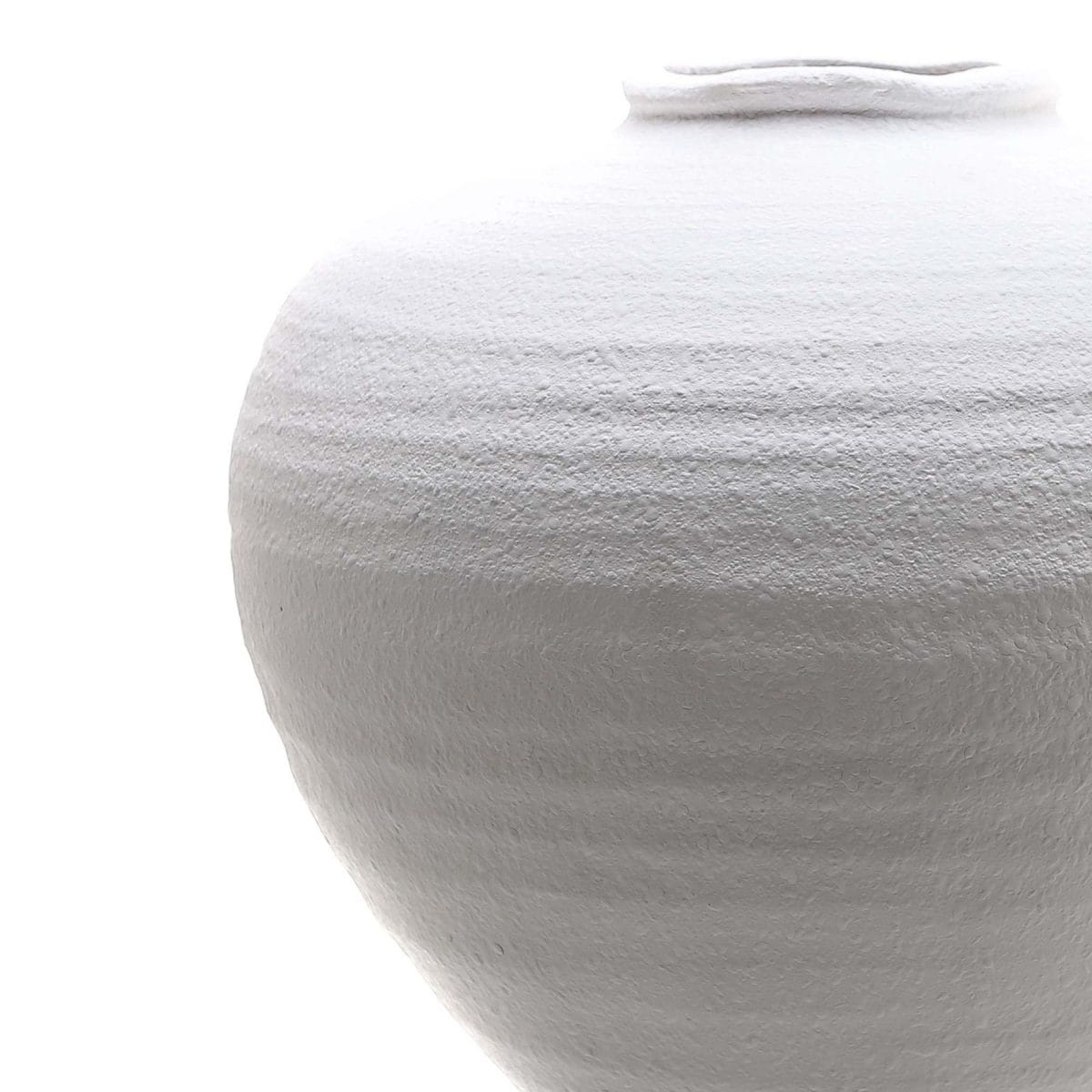 Archena Texture Vase, White (26cm x 28cm)