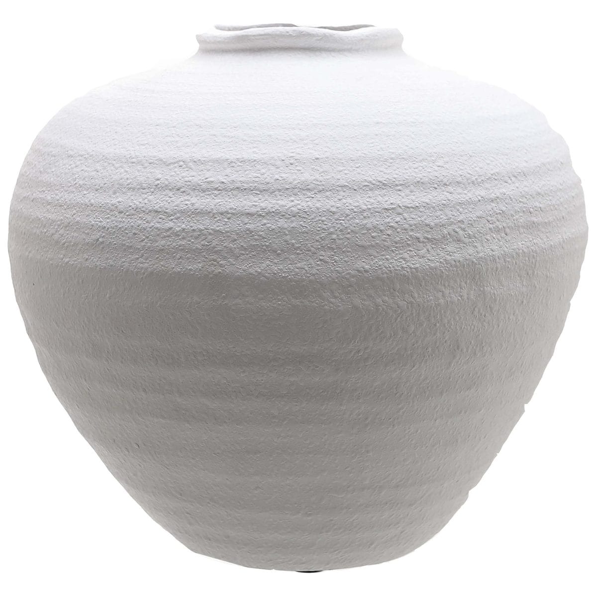 Archena Large Texture Vase, White (31cm x 35cm)