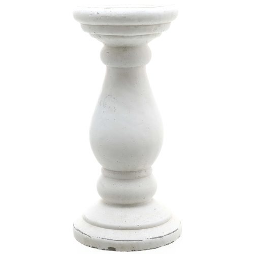 Corno White Ceramic Candle Holder, Large - 38cm x 18cm