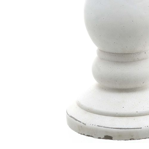 Corno White Ceramic Candle Holder, Large - 38cm x 18cm