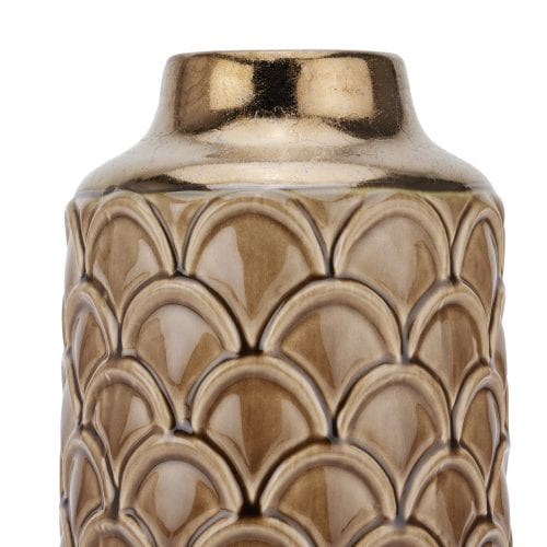Astorga Scalloped Vase, Caramel (28cm x 17cm)