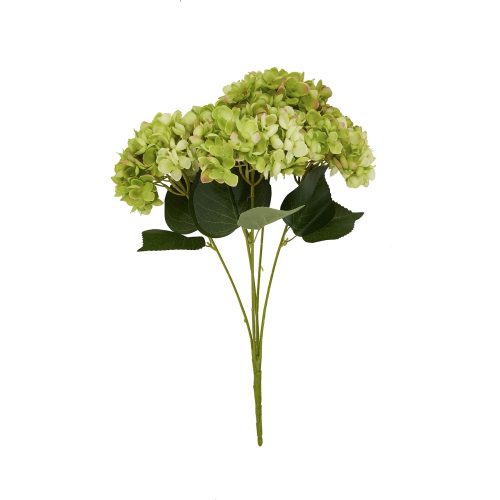 Artificial Hydrangea Bunch, Green - 47cm x 23cm