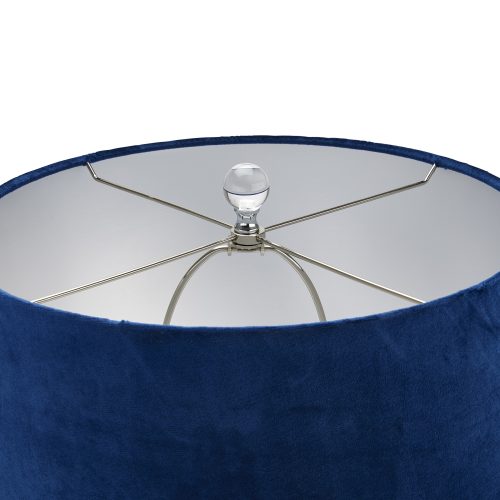 Skalani Coastal Table Lamp with Navy Blue Lampshade
