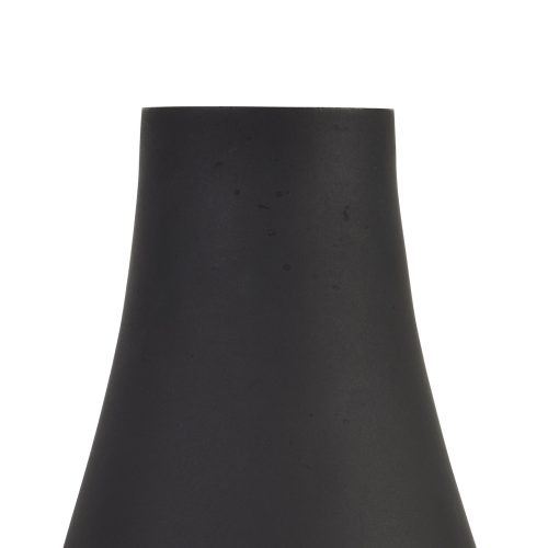 Bastia Vase, Black Glass (18cm x 11cm)