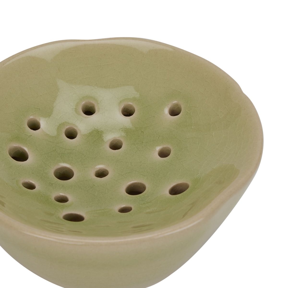 Ceramic Flower Frog, Green (8cm x 15cm)